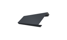 Ламель лицевая 100 забора жалюзи Texas Grand Line 0,5 PE RAL 7024 мокрый асфальт