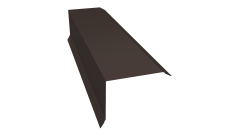 Планка торцевая 80х100 Grand Line 0,5 Satin Matt TX RR 32 темно-коричневый (2м)