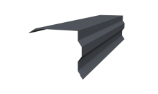 Планка торцевая фигурная 100х85 Grand Line 0,45 Drap ST RAL 7024 мокрый асфальт (2м)