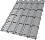 Профиль волновой "Квадро профи" ("Quadro Profi") v02 0,45 PE RAL 7004 сигнальный серый