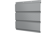 Софит металлический Классик v01 Grand Line центральная перфорация 0,5 PE с пленкой RAL 7004 сигнальный серый