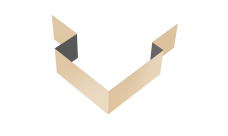 Угол внешний асимметричный фибросайдинга 0,5 Satin с пленкой RAL 1015 светлая слоновая кость (2м)