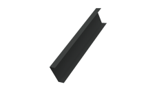 Декоративная накладка на столб универсальная 60х60 для забора жалюзи Grand Line 0,5 Velur X RAL 7016 антрацитово-серый (2,5м)