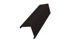 Декоративная накладка на столб универсальная угловая 62х55 для забора жалюзи Grand Line 0,5 Velur X RAL 9005 черный (2м)