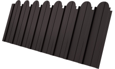 Профнастил C10A фигурный Grand Line 0,5 Velur X RR 32 темно-коричневый