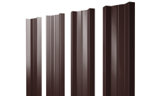 Штакетник М-образный A с прямым резом Grand Line 0,5 GreenCoat Pural BT RR 887 шоколадно-коричневый (RAL 8017 шоколад)