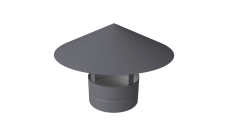 Дымник на трубу круглый d120 0,5 Satin с пленкой RAL 7004 сигнальный серый