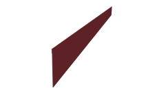 Ламель забора жалюзи Palermo стартовая/финишная для калиток и ворот 0,45 Drap TX RAL 3005 красное вино