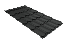 Металлочерепица "Квинта плюс" ("Kvinta plus") 0,5 Satin Matt TX RAL 7016 антрацитово-серый