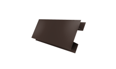 Планка H-образная стыковочная сложная 0,5 Atlas X с пленкой RAL 8017 шоколад (3м)