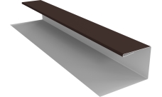 Планка П-образная Блок-Хаус новый Grand Line 0,5 Сатин матовый RAL 8017 шоколад (2м)