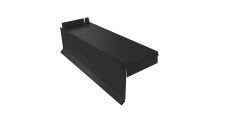 Планка торцевая сегментная Квадро профи Левая стартовая 0,5 Satin Matt TX RAL 7016 антрацитово-серый