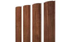 Штакетник Полукруглый Slim с прямым резом Grand Line 0,45 Print Premium Rowan Wood Intense FTC