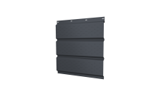 Софит металлический Grand Line полная перфорация 0,5 Satin с пленкой RAL 7024 мокрый асфальт