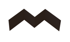 Угол внутренний фибросайдинга 0,5 Satin Matt RAL 9005 черный (2м)