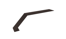 Планка карнизная для мягкой кровли 100х60 0,5 Velur X RR 32 темно-коричневый (2м)