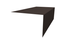 Планка околооконная фальц Grand Line 0,5 Сатин с пленкой RR 32 темно-коричневый (3м)