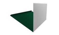 Планка примыкание верхнее к трубе фальц Grand Line 0,5 PE lite с пленкой RAL 6005 зеленый мох (3м)