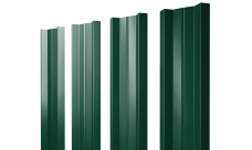 Штакетник М-образный A с прямым резом Grand Line 0,5 Satin RAL 6005 зеленый мох