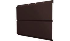 Софит металлический ЭкоБрус new Grand Line без перфорации 0,5 Satin Matt TX RAL 8017 шоколад