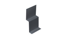 Стартовый профиль фибросайдинга Grand Line 0,7 PE с пленкой RAL 7024 мокрый асфальт (2м)