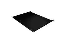 Фальц двойной стоячий Grand Line 0,5 Satin Matt с пленкой на замках RAL 9005 черный