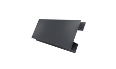 Планка H-образная стыковочная сложная Grand Line 0,5 Атлас с пленкой RAL 7024 мокрый асфальт (2м)