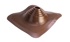 Проходной элемент угловой №110 (75-200мм) +240 силиконовый (металлический окрашенный фланец) коричневый