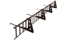 Снегозадержатель решетчатый на натуральную/керамическую черепицу RAL 8017 (профиль до 50мм) комплект