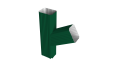 Тройник прямоугольный левый Vortex Lite PE RAL 6005 зеленый мох