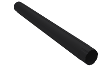 Труба круглая соединительная Grand Line PU матовый 90 мм 1 м RAL 9005 черный