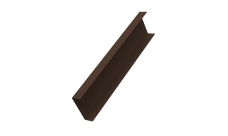 Декоративная накладка на столб универсальная 60х60 для забора жалюзи Grand Line 0,5 Velur X RAL 8017 шоколад (3м)