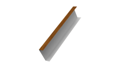 Декоративная накладка на столб универсальная 62х55 для забора жалюзи 0,45 Print-double Elite Golden Wood (1,8м)