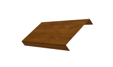 Ламель обратная стартовая/финишная забора жалюзи Texas 50мм для калиток и ворот (с заполнением ламелями 150) 0,45 Print Elite Golden Wood TwinColor