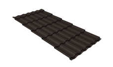 Металлочерепица "Квинта Юг" 0,5 Drap TX RR 32 темно-коричневый