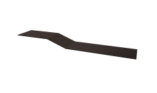 Планка крепежная фальц Grand Line 0,45 Drap-double TX RR 32 темно-коричневый (3м)