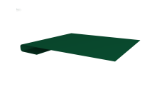 Планка завершающая Grand Line 0,45 PE-Double с пленкой RAL 6005 зеленый мох (2м)