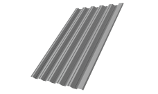 Профнастил НС35R Grand Line 0,5 Satin RAL 9006 бело-алюминиевый