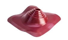 Проходной элемент угловой №110 (75-200мм) +240 силиконовый (металлический окрашенный фланец) красный