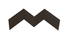 Угол внутренний фибросайдинга Grand Line 0,5 Satin с пленкой RR 32 темно-коричневый (3м)