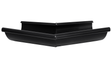 Угол желоба внешний Grand Line PU матовый 135 гр 125 мм RAL 9005 черный