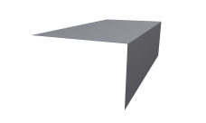 Планка околооконная фальц Grand Line 0,5 Сатин с пленкой RAL 7004 сигнальный серый (3м)