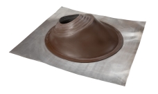 Проходной элемент MF угловой №3.1 (280-460мм) +185 EPDM (металлический неокрашенный фланец) коричневый