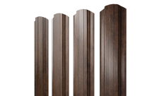 Штакетник Прямоугольный фигурный Grand Line 0,45 Print Elite Antique Wood TwinColor