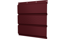 Софит металлический Классик v01 Grand Line центральная перфорация 0,45 PE-Double с пленкой RAL 3005 красное вино