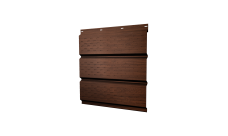 Софит металлический Grand Line полная перфорация 0,45 Print Elite с пленкой Choco Wood TwinColor