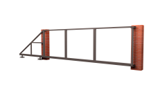 Ворота откатные Жалюзи к кирпичному столбу 2,0х6,0 RR 32