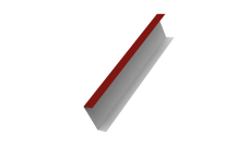 Декоративная накладка на столб универсальная 62х55 для забора жалюзи Grand Line 0,7 PE RAL 3011 коричнево-красный (3м)