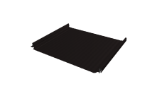 Кликфальц Pro Gofr Grand Line 0,45 Drap TX с пленкой на замках RAL 9005 черный