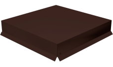 Колпак на столб крышка 390х390мм 0,5 Satin с пленкой RAL 8017 шоколад